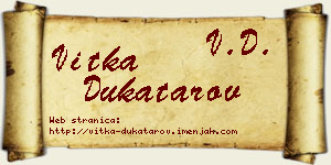 Vitka Dukatarov vizit kartica